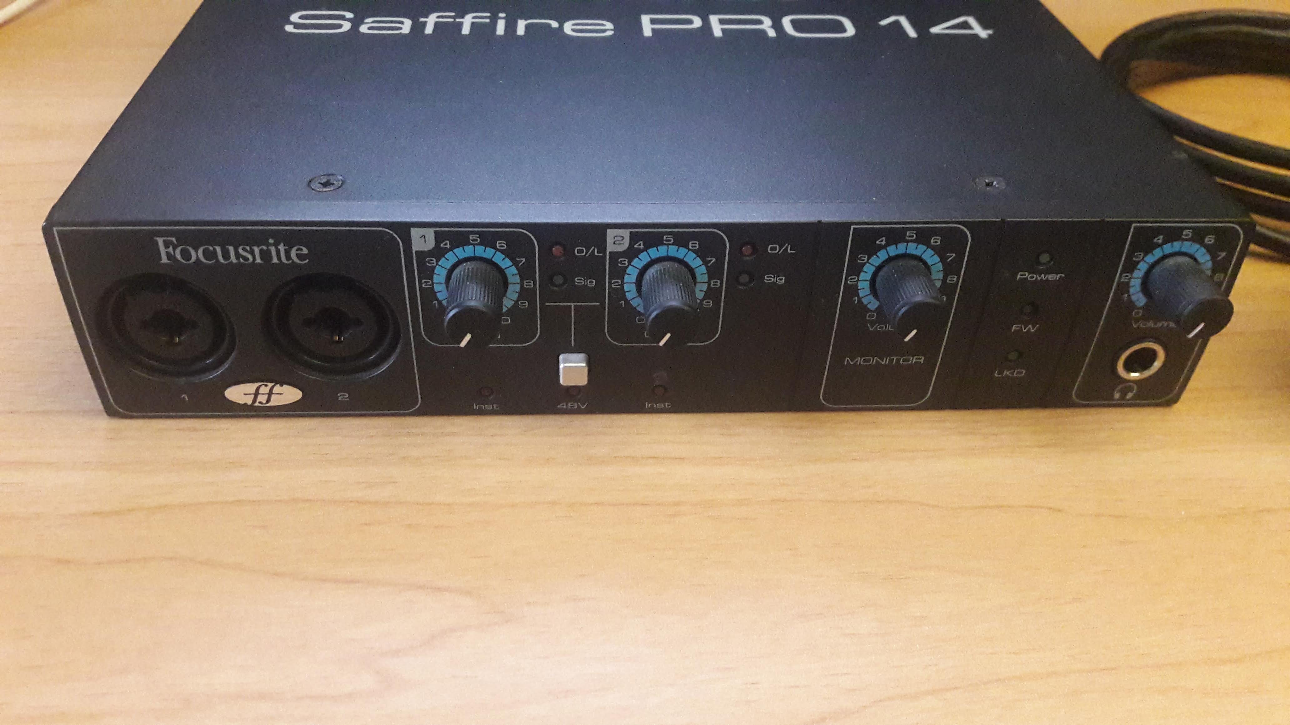 Как подключить focusrite saffire pro 14 через usb