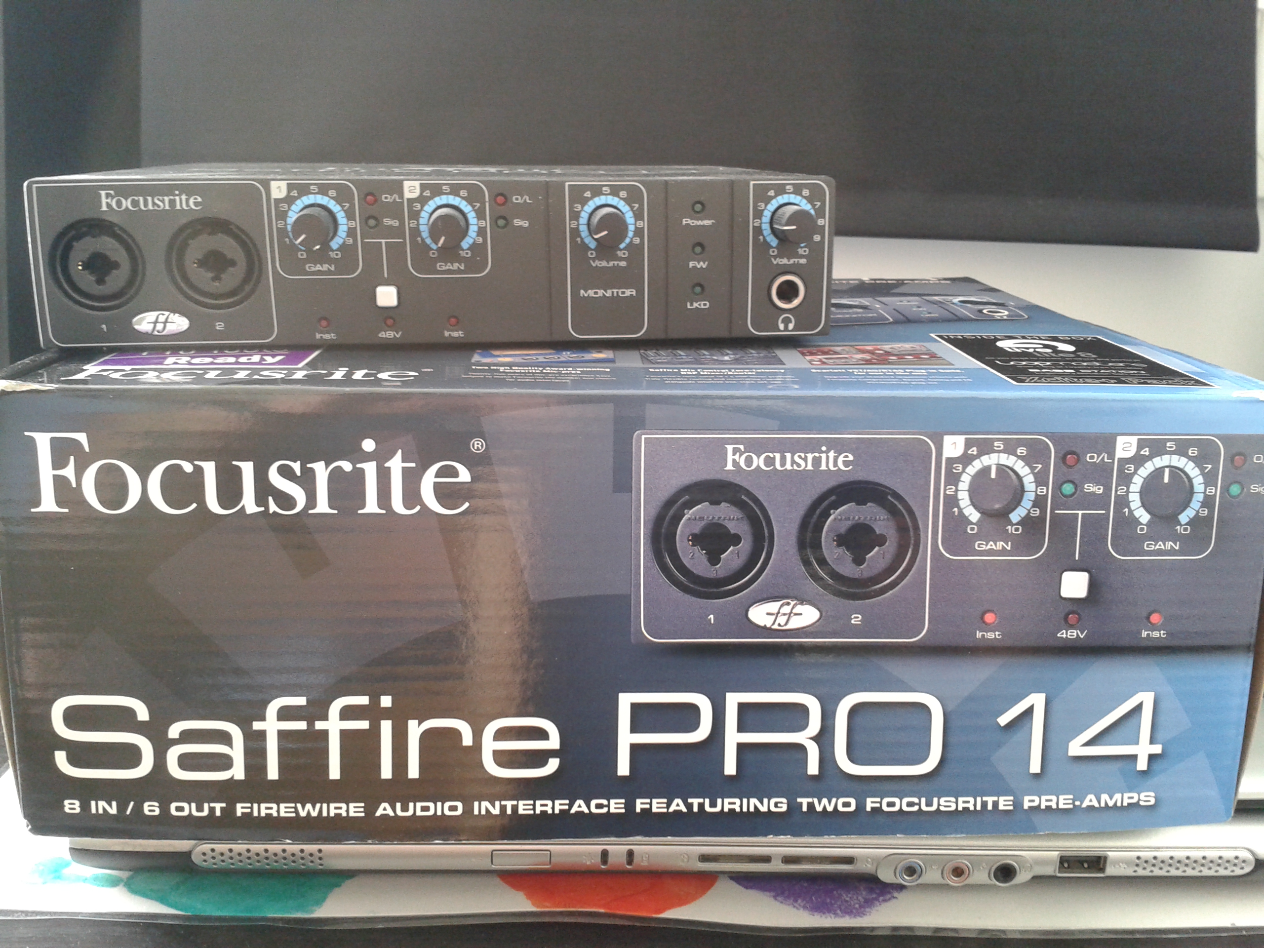 Как подключить focusrite saffire pro 14 через usb