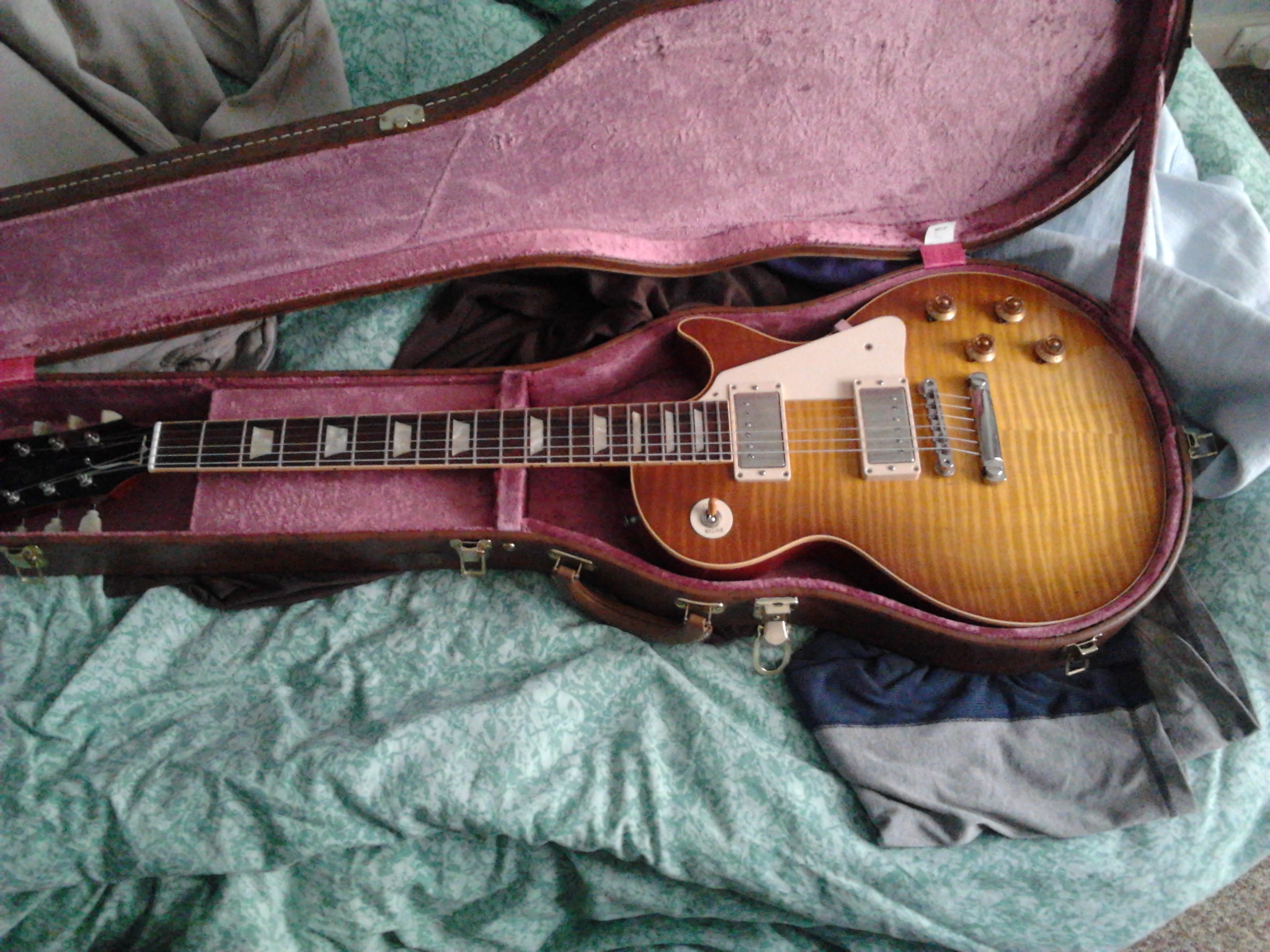 Photo Gibson 1959 Les Paul Standard Vos Vos Washed Cherry Burst Gibson Les Paul 1959 Reissue 1768