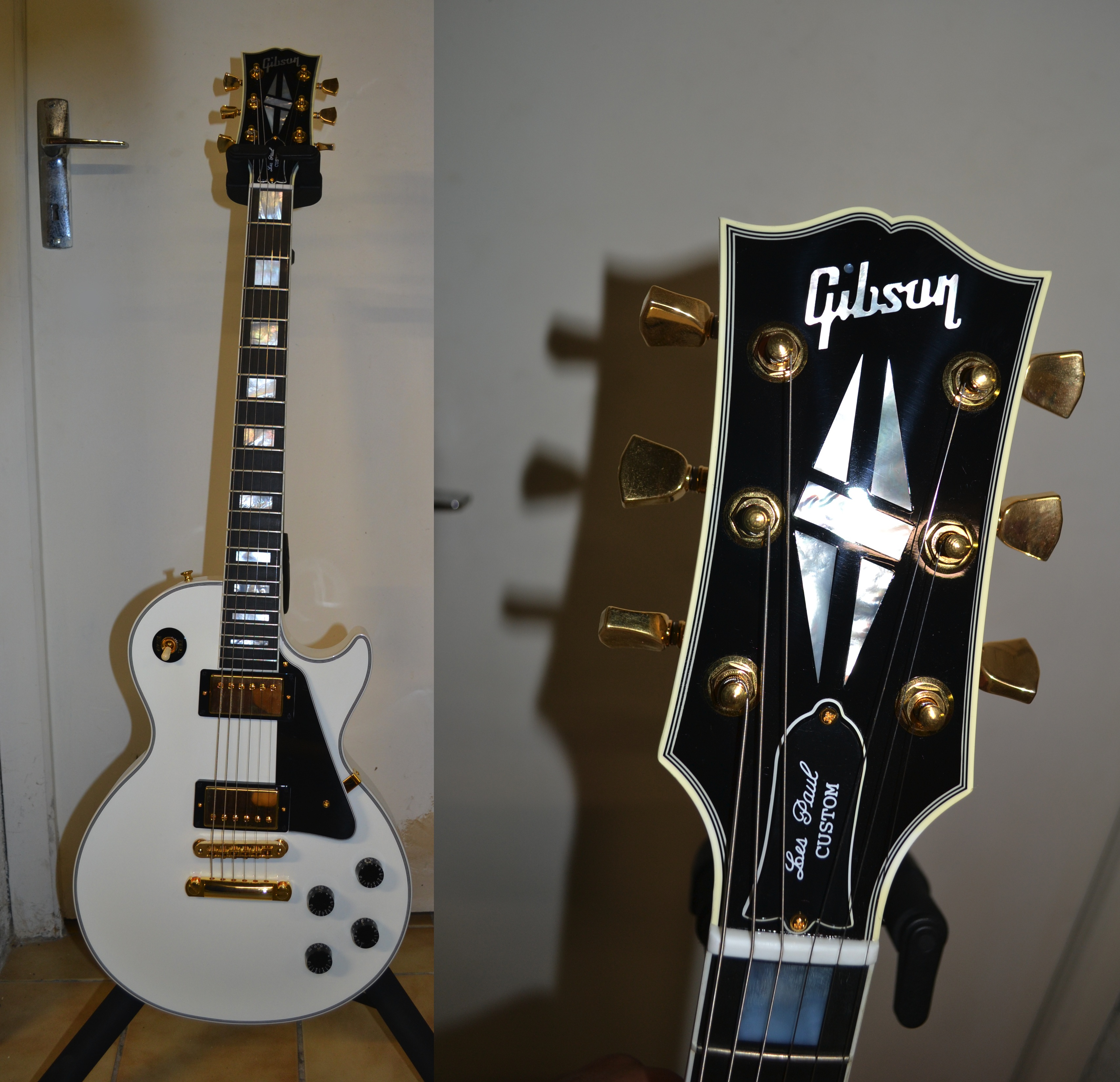 Photo Gibson Les Paul Custom - Alpine White : Gibson Les Paul Custom