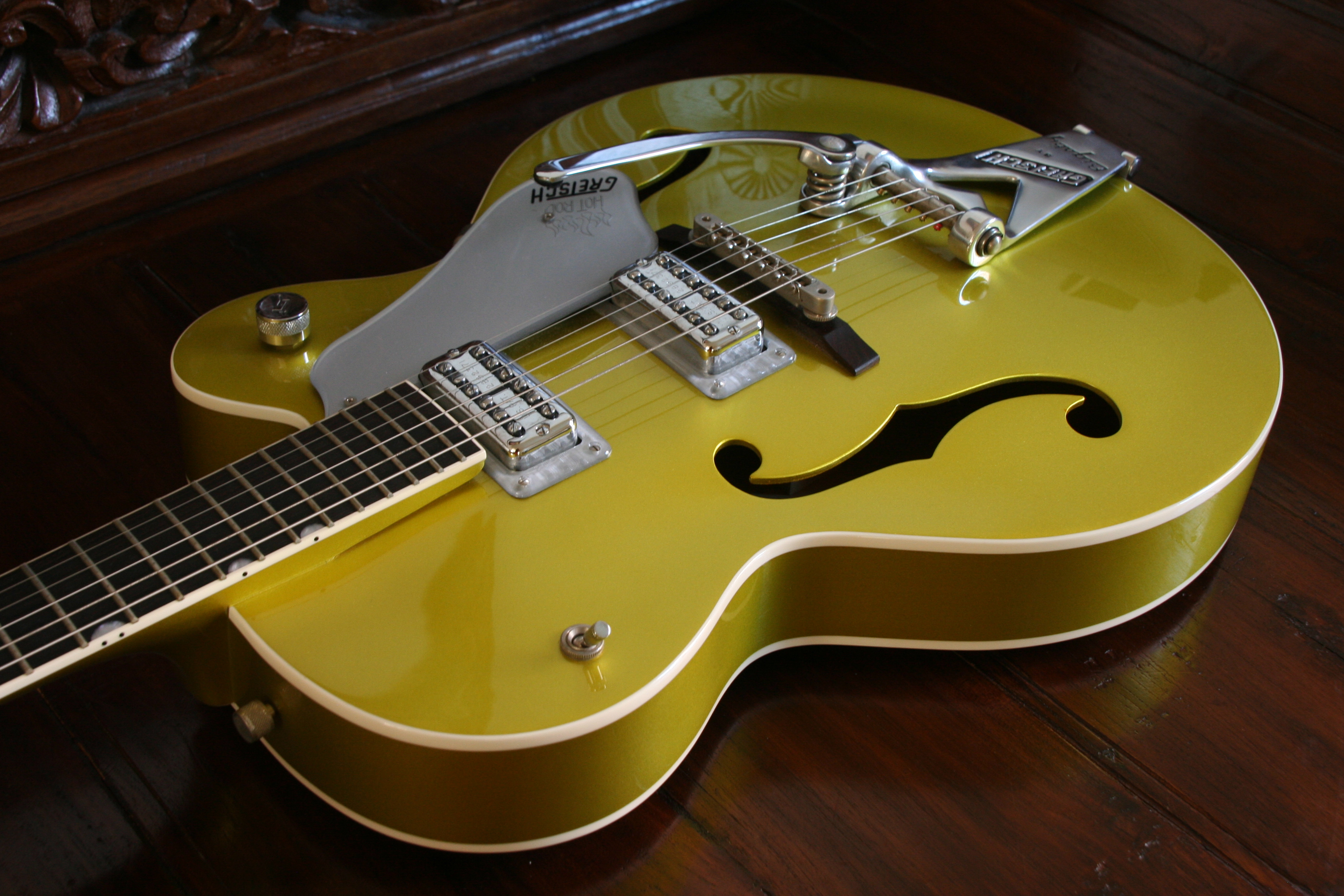 Photo Gretsch G6120TV Brian Setzer Hot Rod w/ TV Jones Pickups Lime