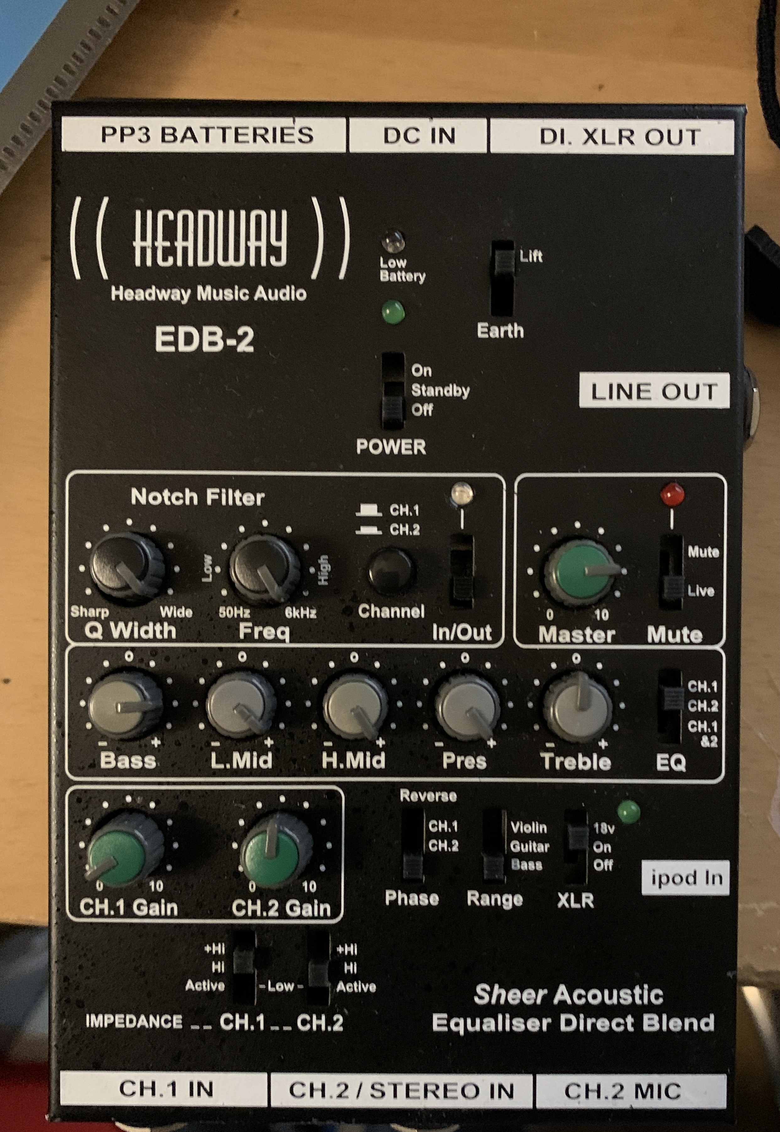 Headway EDB-2 アコギプリアンプ オンライン売り おもちゃ・ホビー