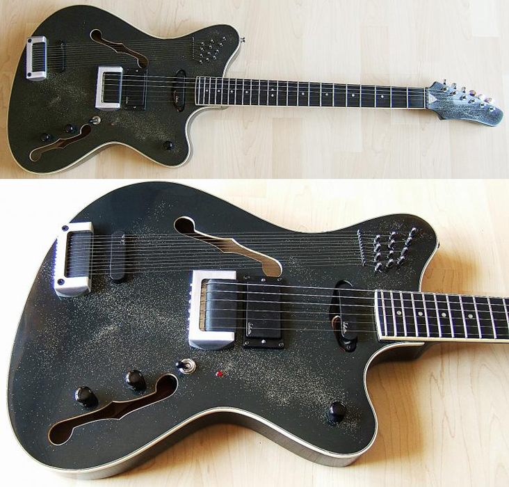 Photo Italia Guitars Modena Electric Sitar (White Crackle) Italia