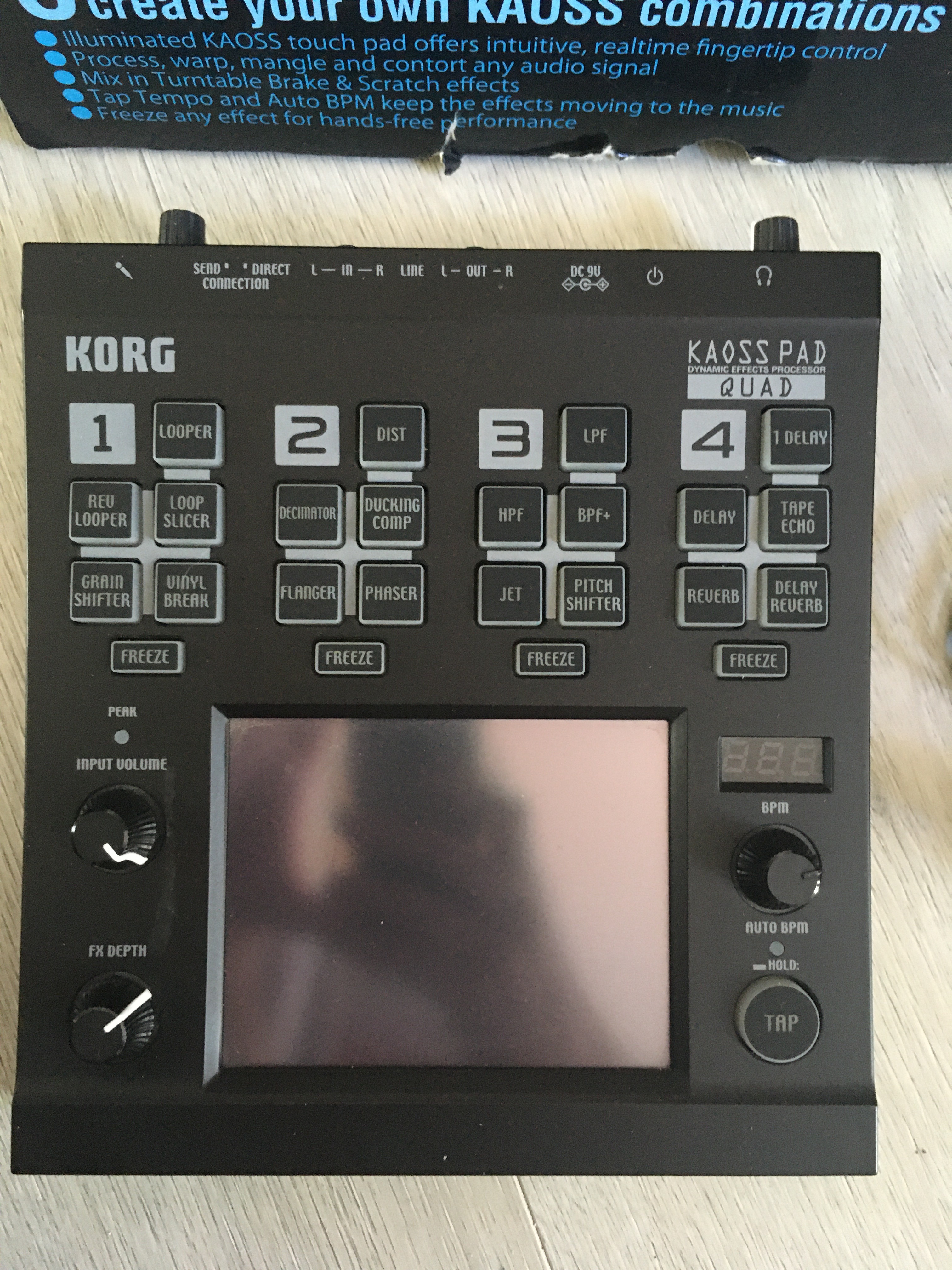 Korg kaoss pad quad + Exform オーディオケーブル2本の+