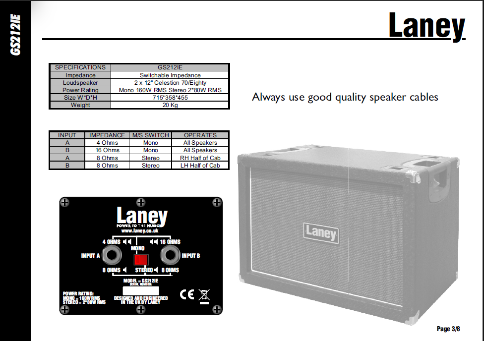 GS212IE Laney GS212IE Audiofanzine