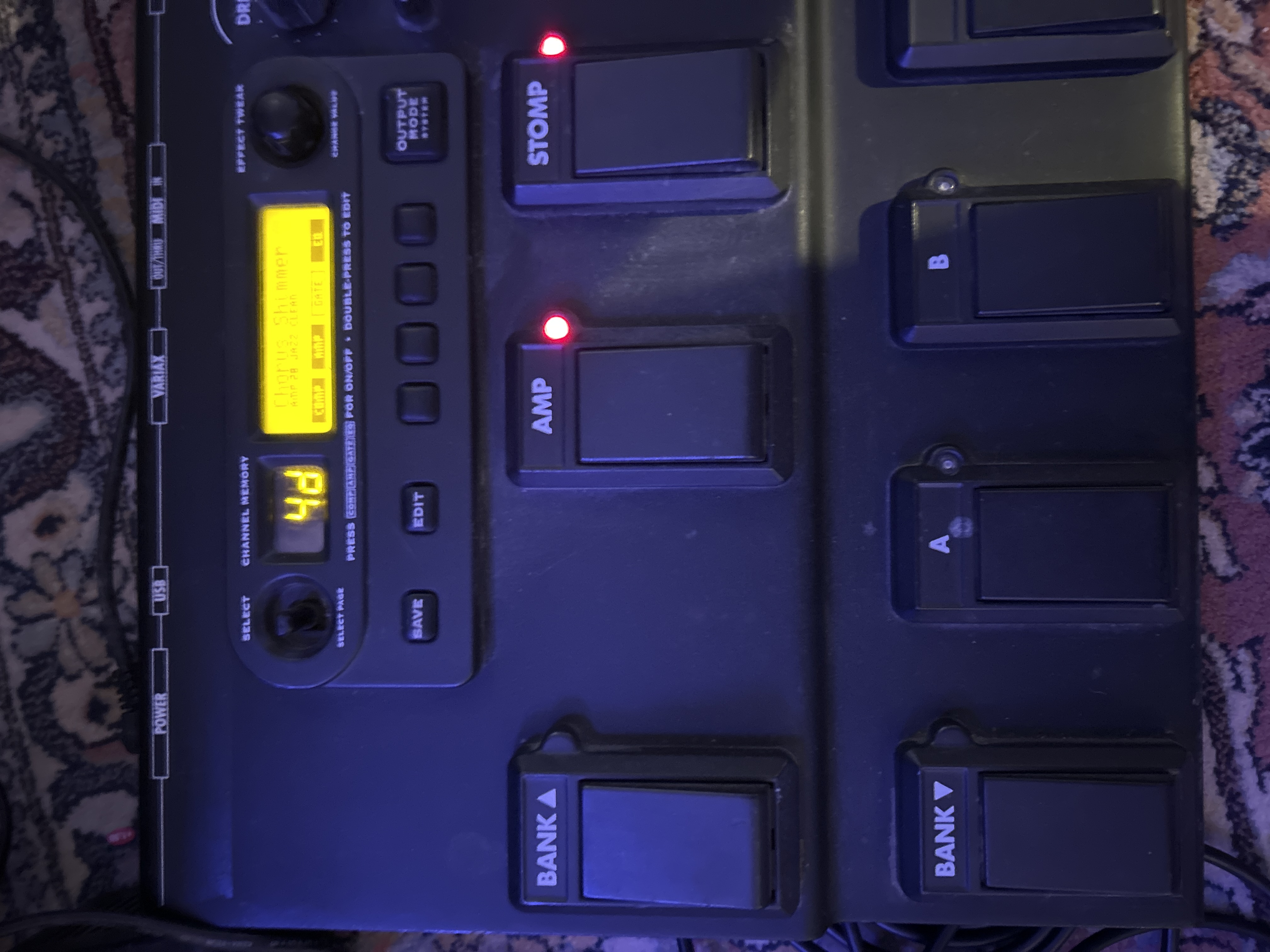 Line 6 POD XT Live Floorboard Guitar Multi-Effects Processor