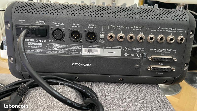 Onyx 1220 - Mackie Onyx 1220 - Audiofanzine