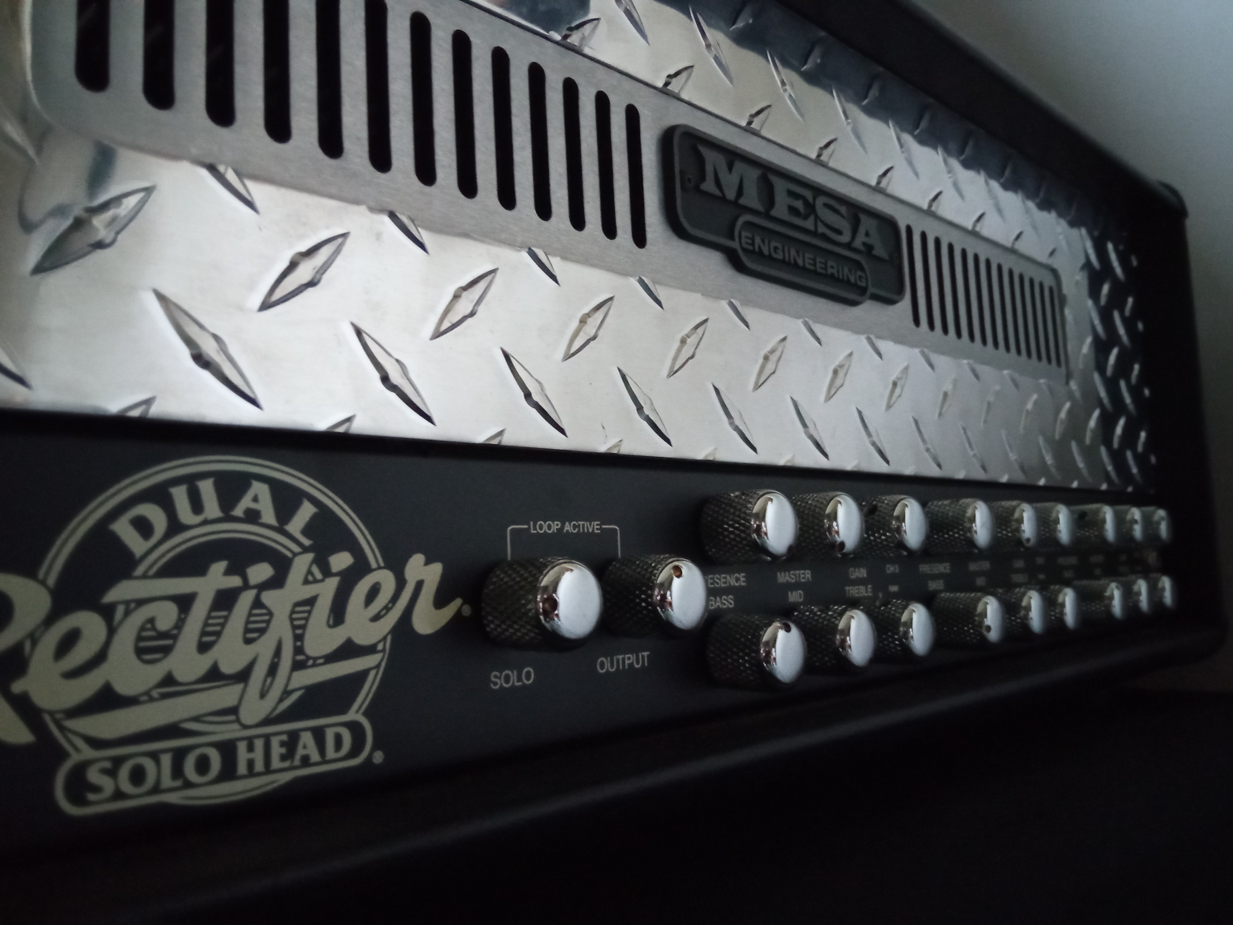 Mesa Boogie Dual Rectifier Head w/ Black Tolex Panel