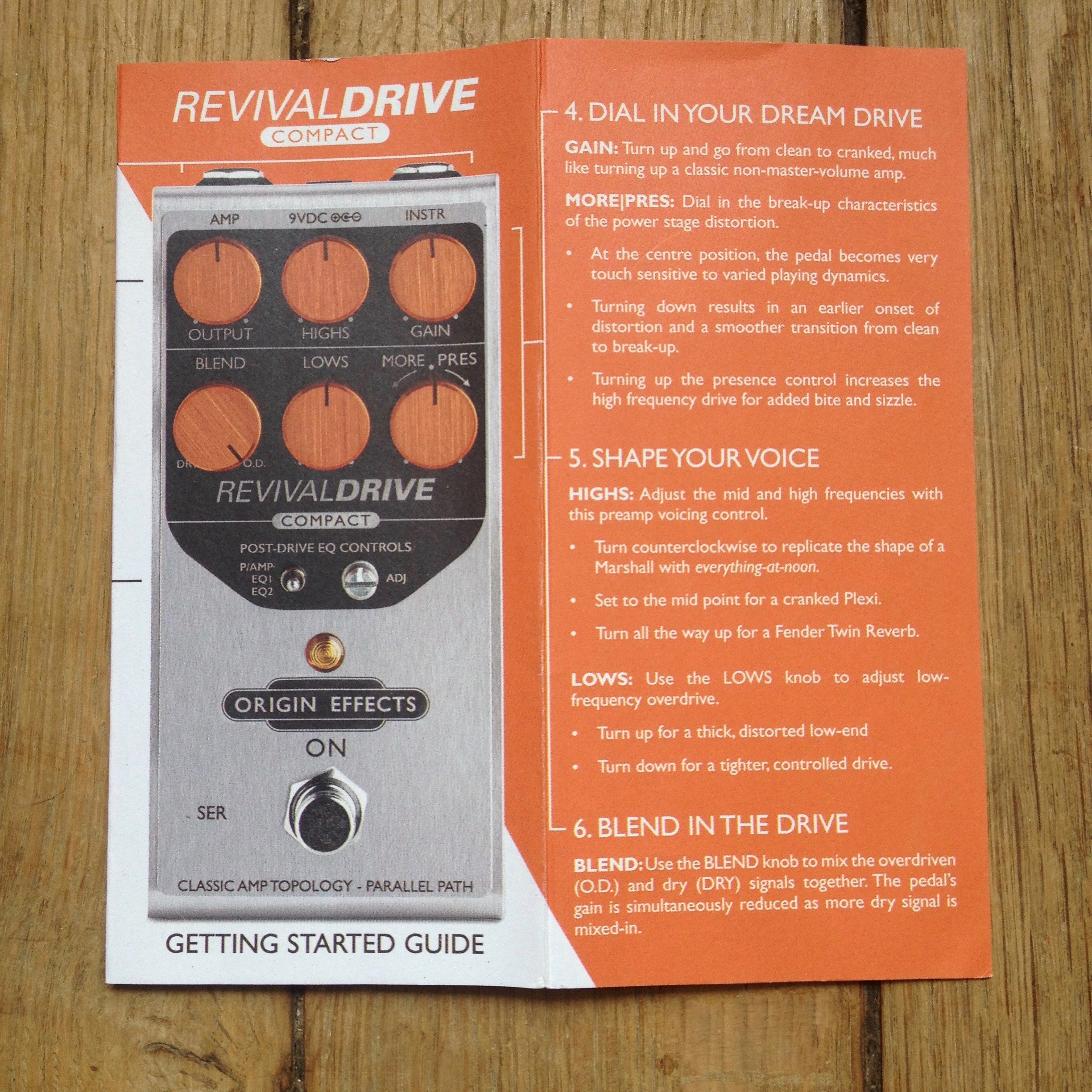RevivalDRIVE Compact Origin Effects RevivalDRIVE Compact Audiofanzine