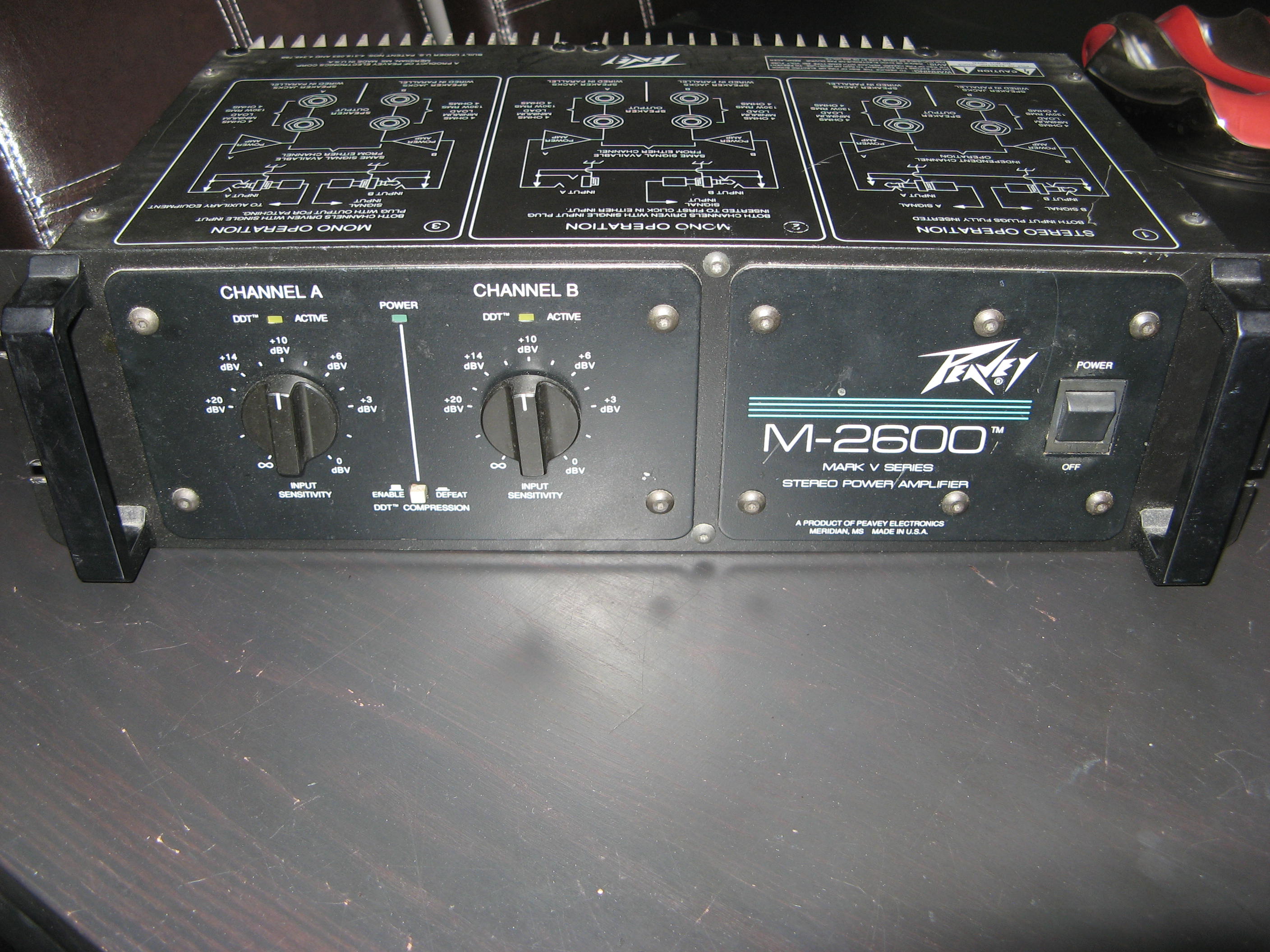 Peavey power amplifier m-2600 meter bridge