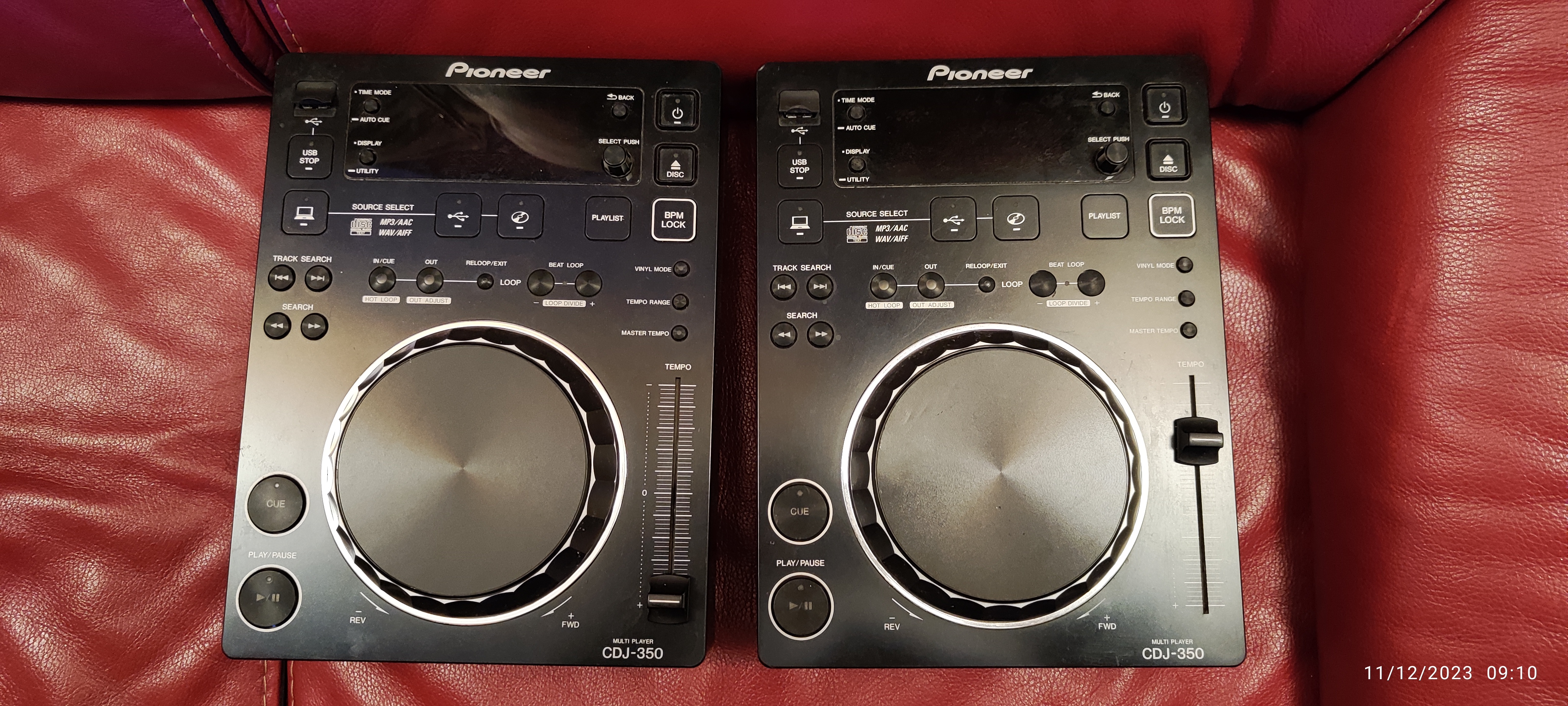 Pioneer CDJ350w - CDJ 350 W white (paire) : platine CD à plat