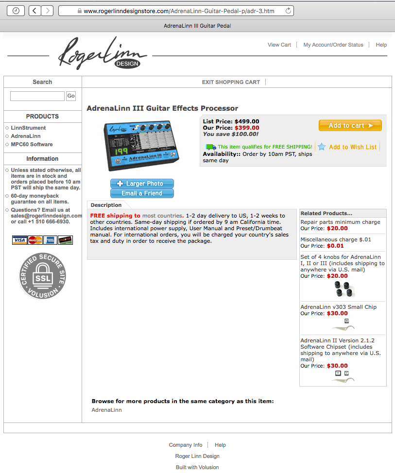 AdrenaLinn III - Roger Linn Design AdrenaLinn III - Audiofanzine