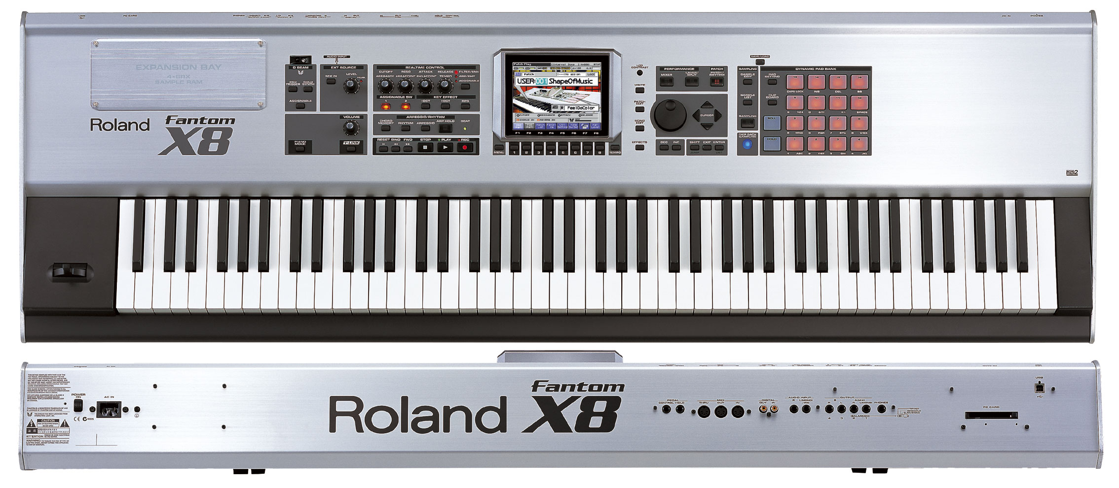 roland fantom x8 keyboard