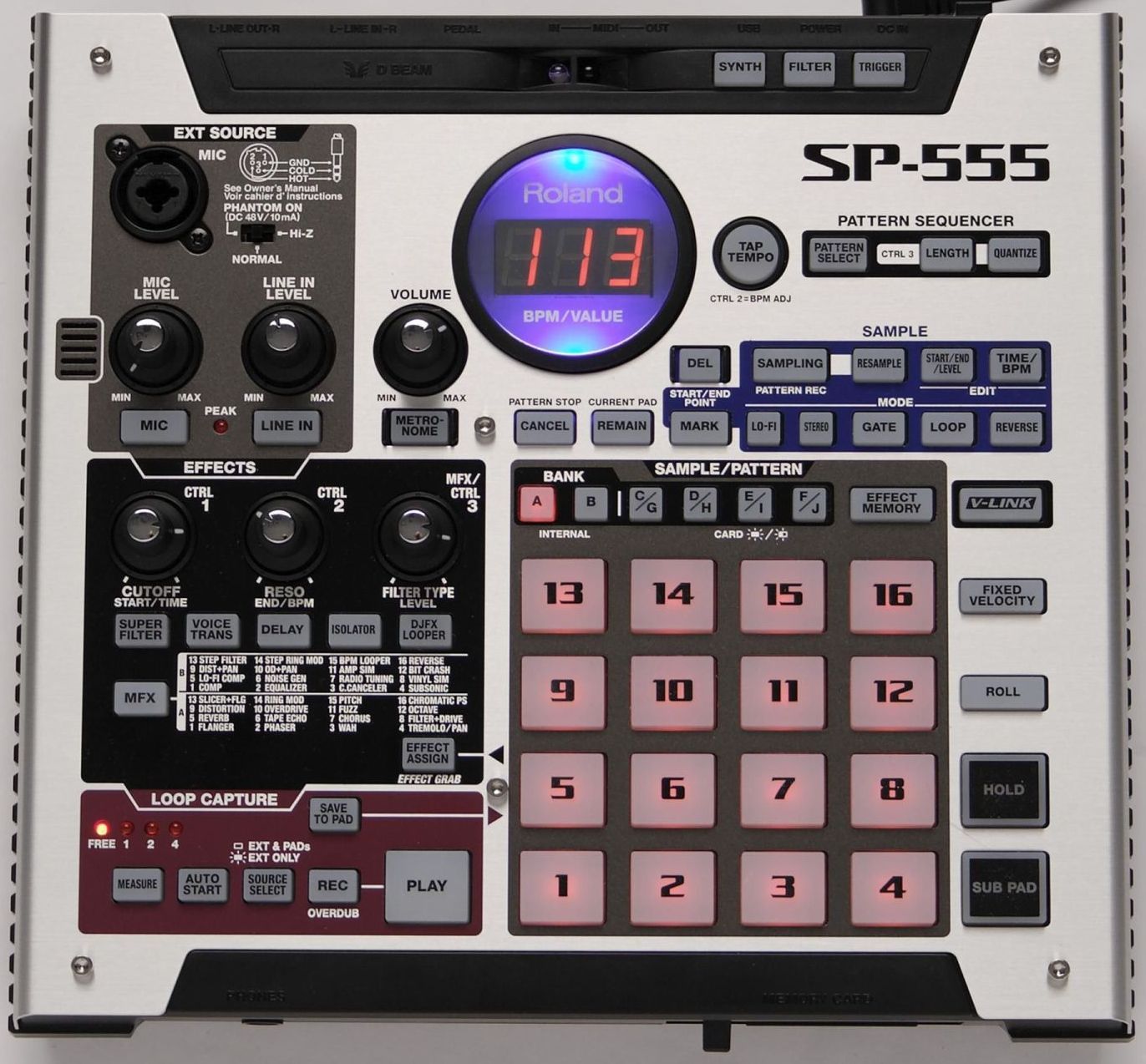 Photo Roland SP555 Roland SP555 (22851) (247206) Audiofanzine