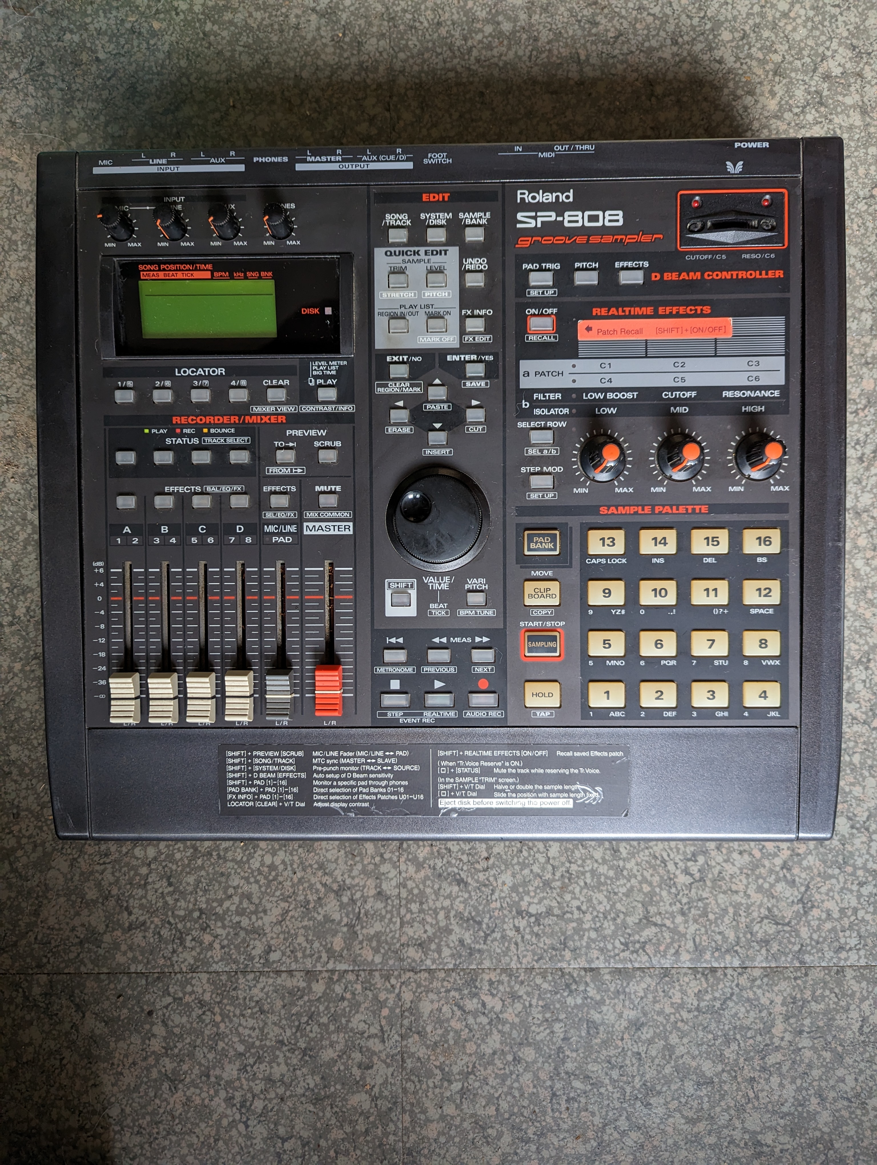 Roland ローランド SP-808 グルーブサンプラー/レコーダー-