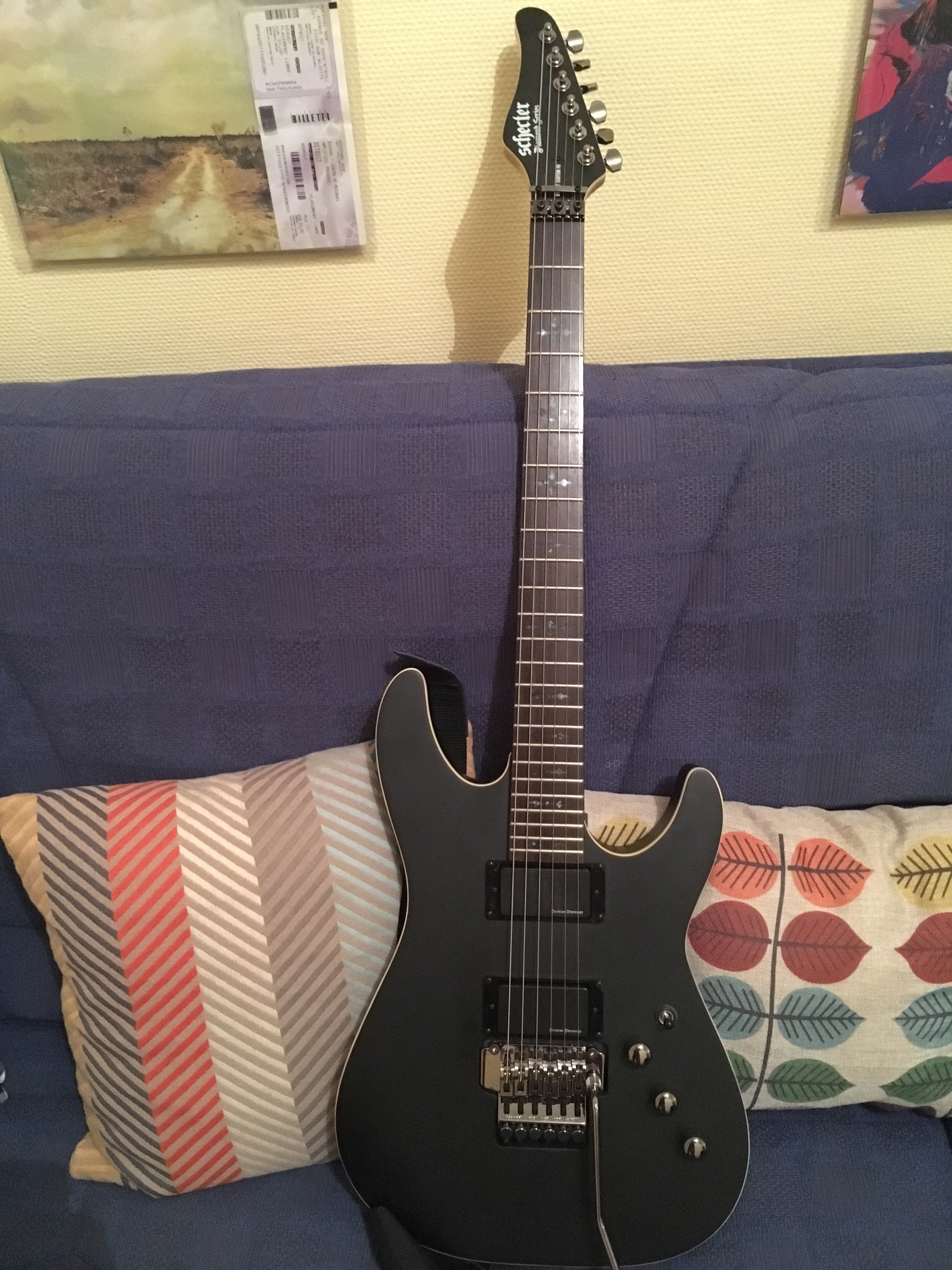 Photo Schecter Sunset Custom FR - Satin Black : Schecter Sunset Custom ...