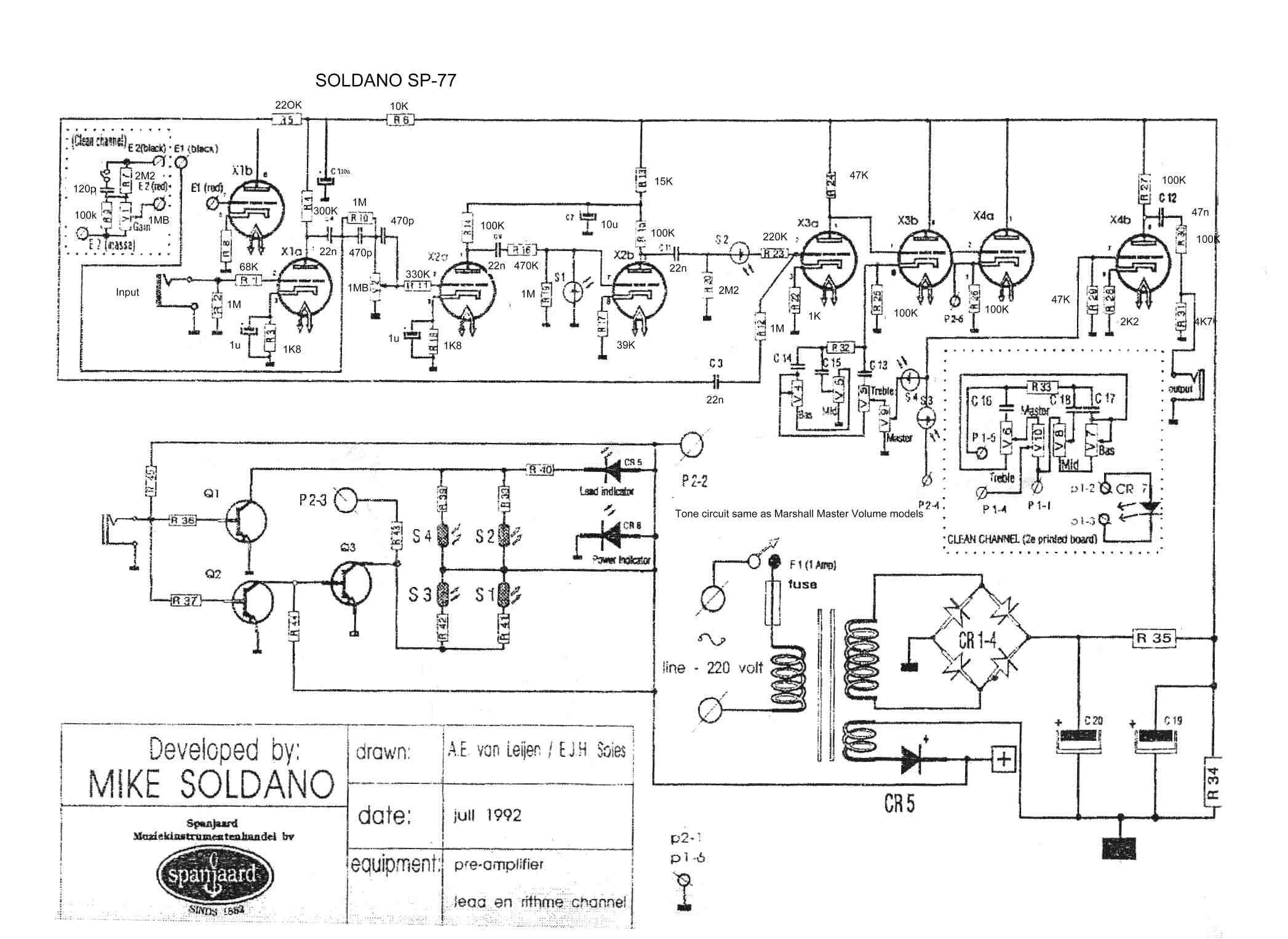 Soldano SP-77 Series II (Made in USA) image (#358762 ... fender champ wiring diagrams 