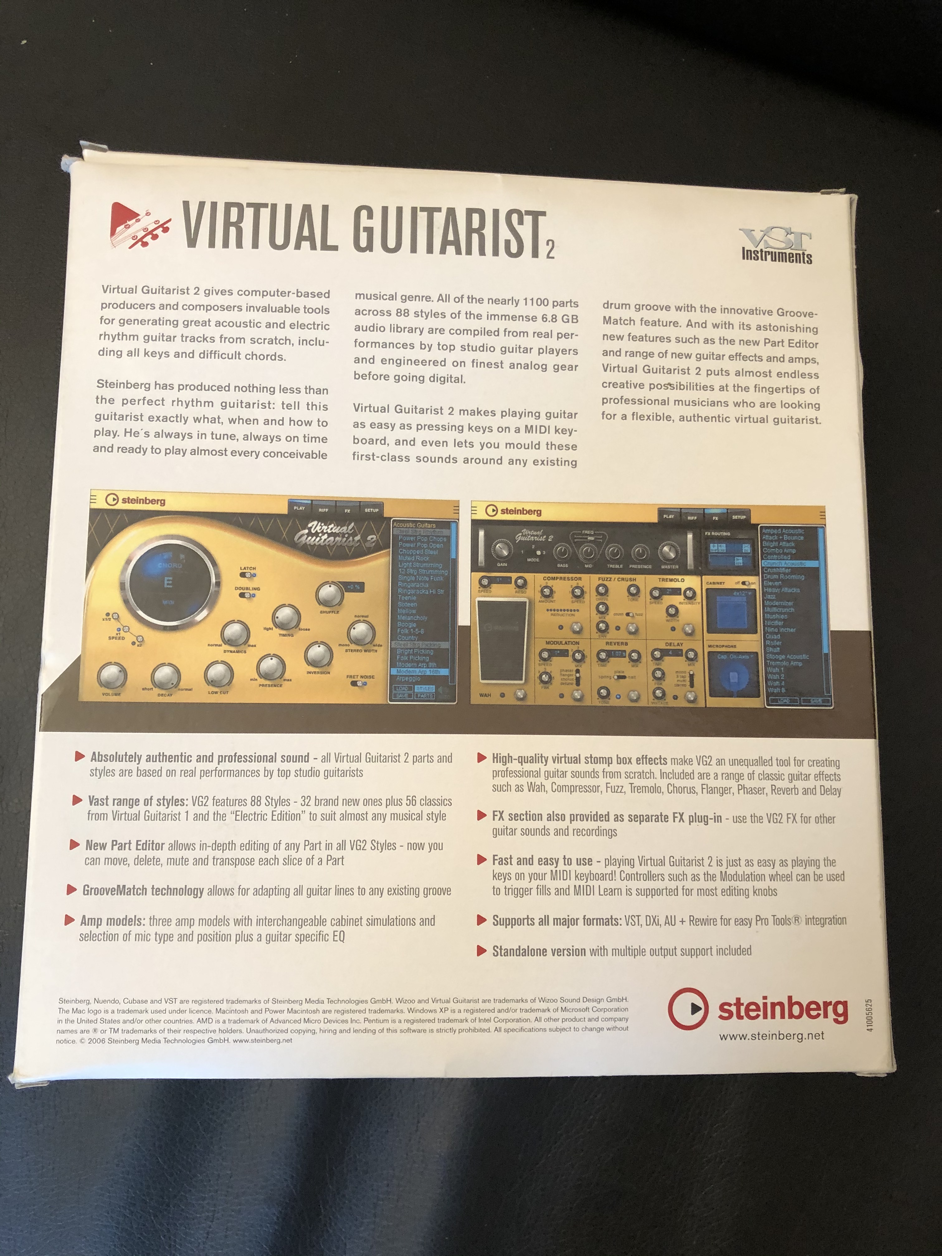 steinberg virtual guitarist 2 retail dvd hybrid