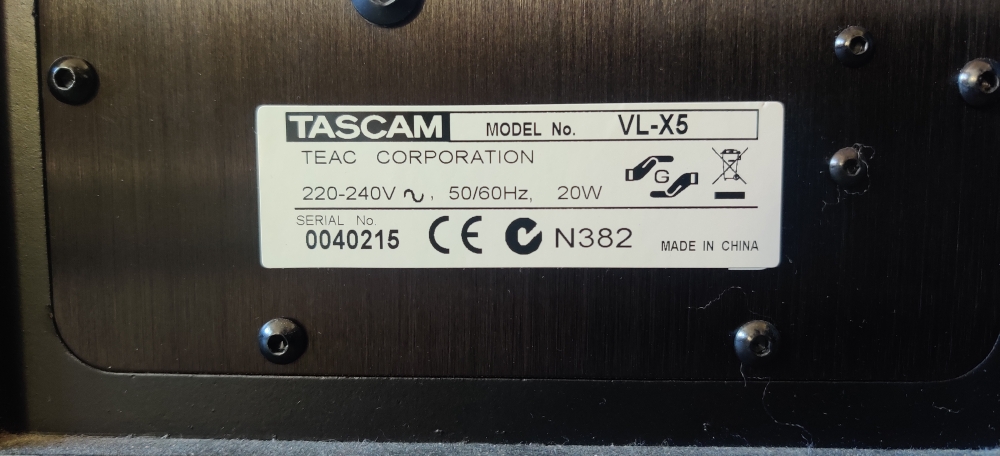 VL-X5 - Tascam VL-X5 - Audiofanzine