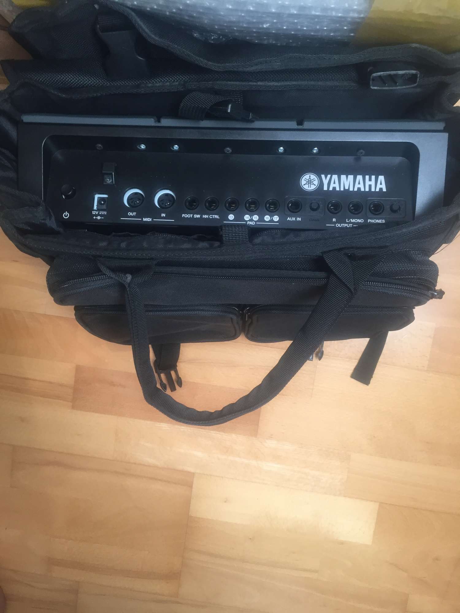Heavy Padded Gig Bag For Yamaha DTXM12 / DTX Multi 12 Drum Module - Backpack Style, Black