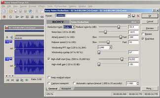 Réduction de bruit dans Sound Forge 9