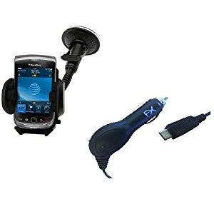 Accessory Master - Support fixation pare-brise voiture & Chargeur allume-cigare pour Blackberry 9800 Torch