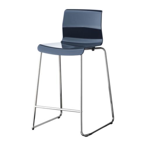 GLENN Tabouret de bar bleu foncé Largeur: 50 cm Profondeur: 48 cm Hauteur: 89 cm Haut. assise: 63 cm