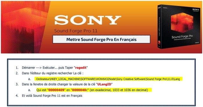 Mettre Sound Forge Pro 11 En Français