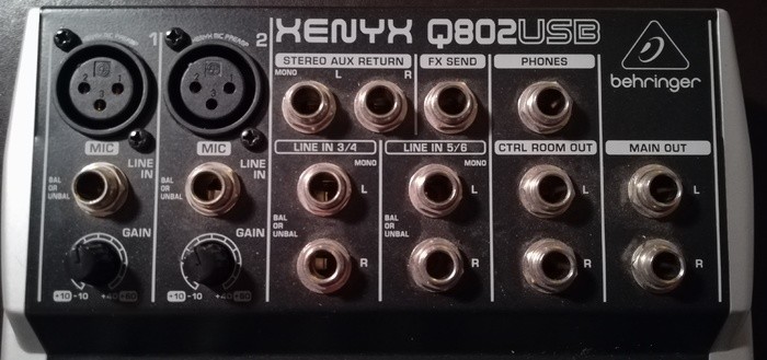 behringer xenyx q802 usb setup