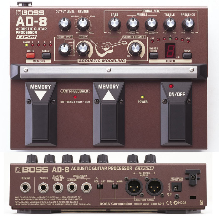 Photo Boss AD8 Boss AD8 Acoustic Guitar Processor (583108