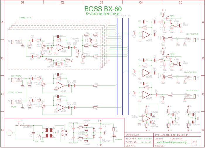 Boss BX-60 Schematic