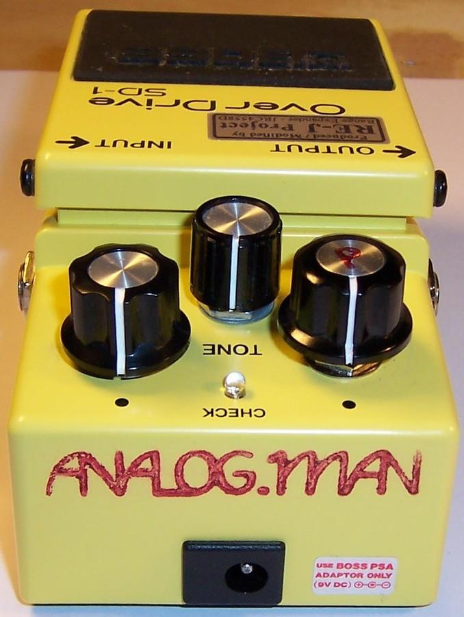 Boss SD1 SUPER OverDrive 808 silver mod Modded by Analogman image