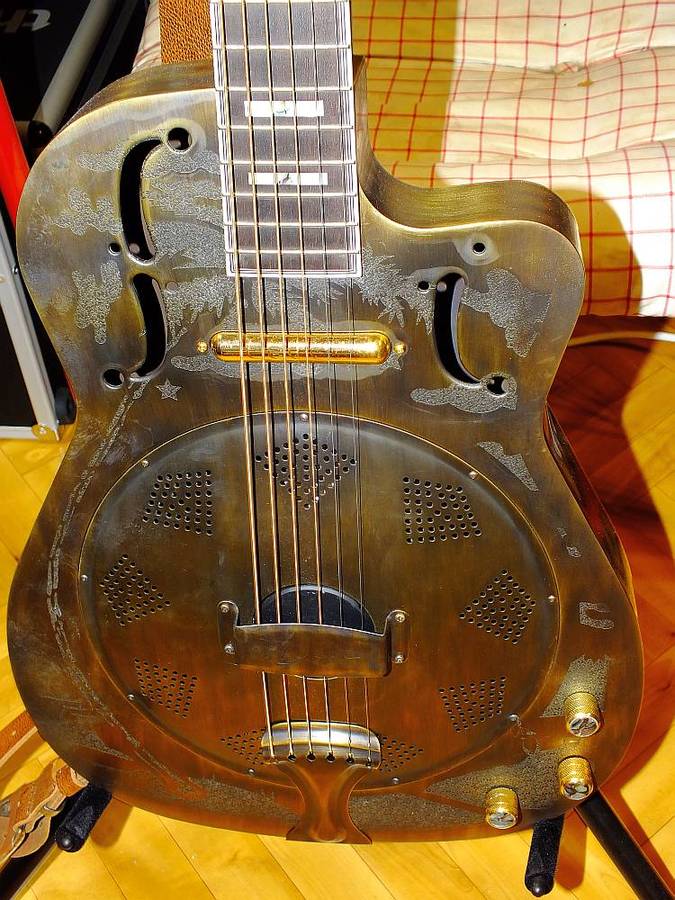 Dean Guitars Resonator Thin Body Electric CAW Brass image (1502154