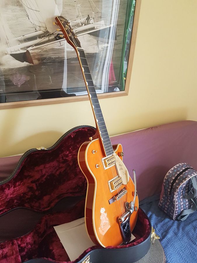 Gretsch G6121-1955 Chet Atkins Solid Body w/ Leather Trim - Tangerine (61627)