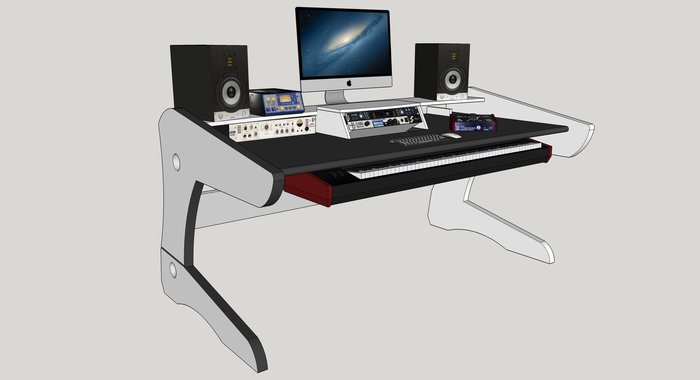 MikeSound. Home studio - Nouvel aménagement. Nouveau bureau sur  mesure.. Fait maison Bref beaucoup mieux pour travailler.