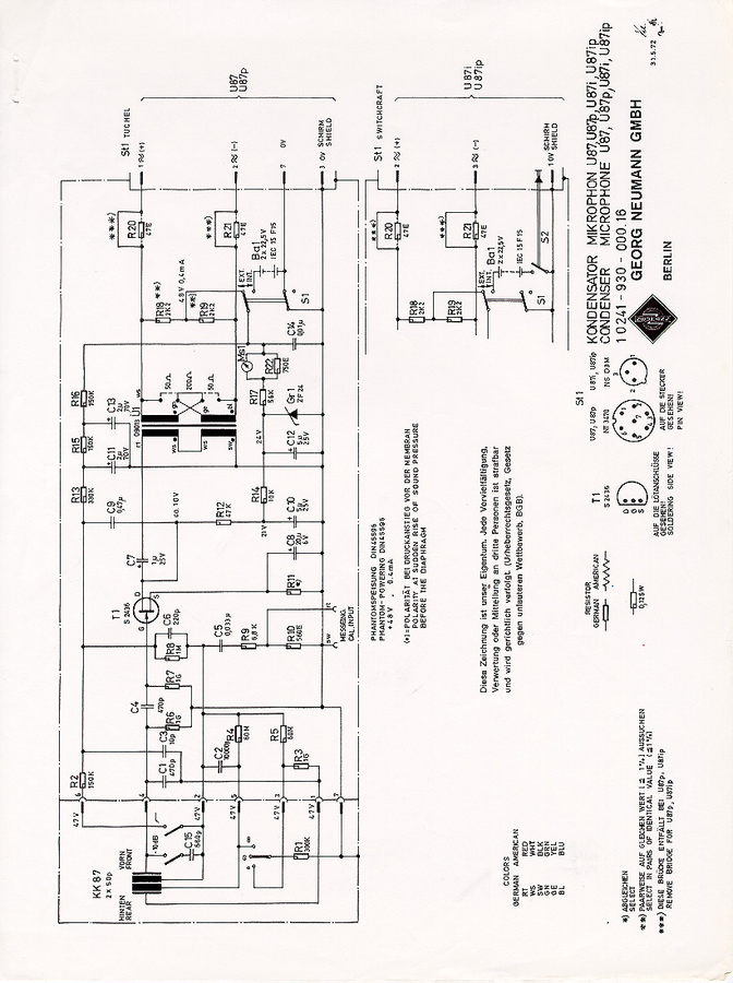 Neumann u87 схема