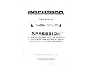 Notice Rocktron Xpression (français) 