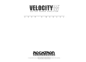 Notice Rocktron Velocity120 (anglais)