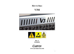 Carvin V3M (réglage bias : anglais)) 