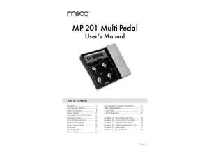 Moog mp 201 user manual 