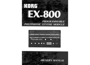 Korg ex800 manual