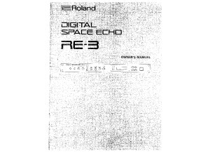 Roland RE 3 Space Echo manuel (anglais) 