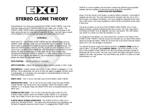 Stereo Clone Theory Manual