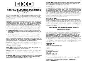 Stereo Electric Mistress Manual