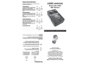 EBS Tremolo owner manual 