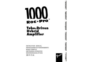 Roc Pro 1000 manual 