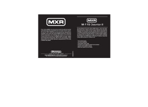 MXR M115  Owener manual 