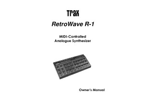 RetroWave R-1 Manual 