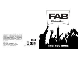 FAB D1 distortion instructions 