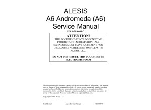 Alesis Andromeda A6 - Official Service Manual, BOM PCB files & PCB Schematics 
